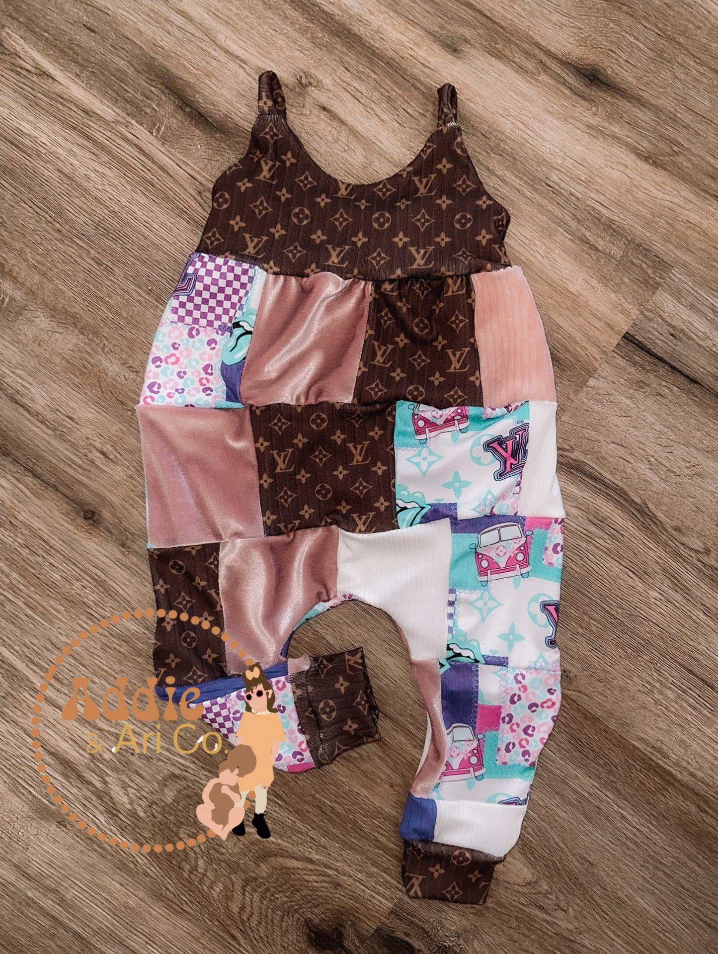 Custom patchwork romper