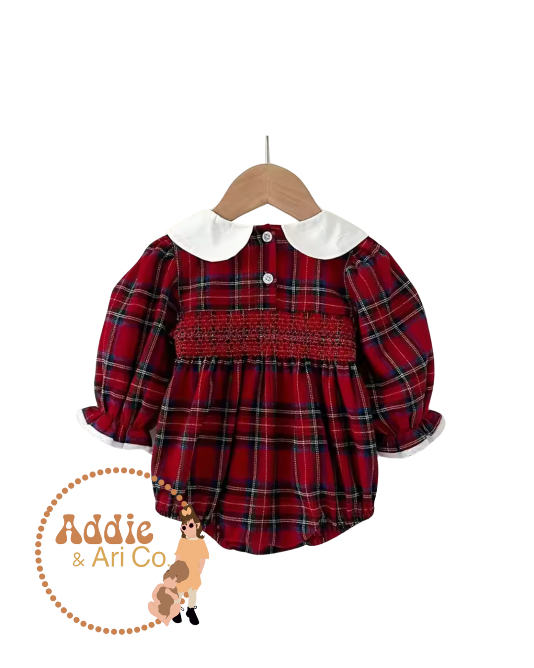Romper Traditional (Flannel & Smocked)