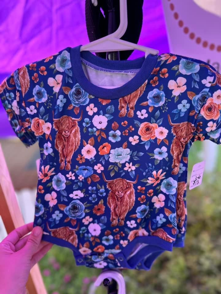 Highland cow romper
