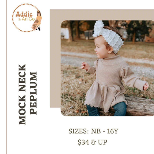 Mock Neck Peplum