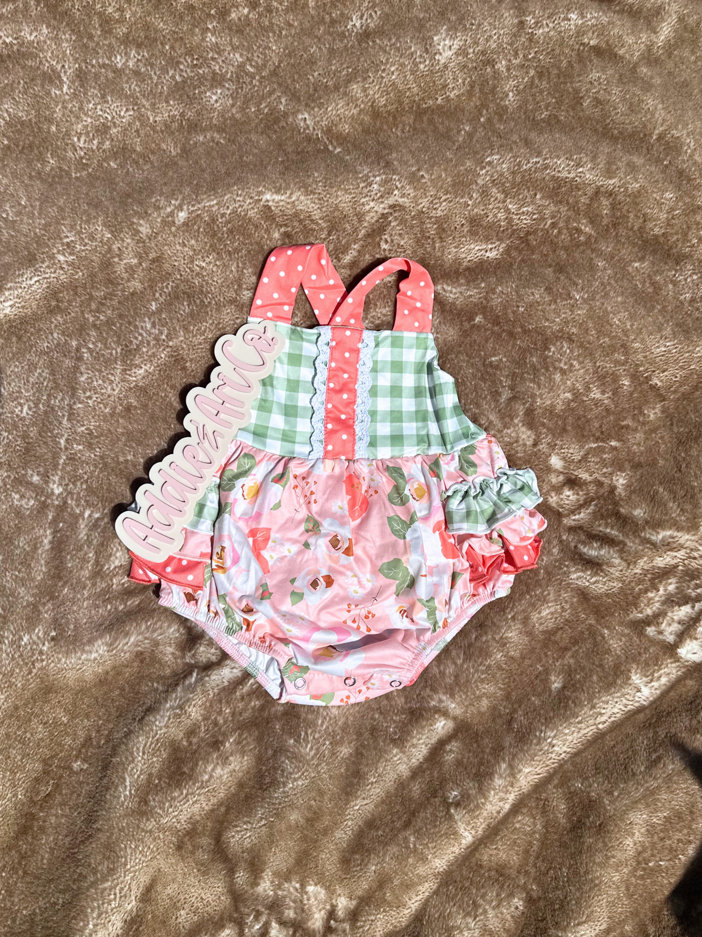 Floral ruffled romper