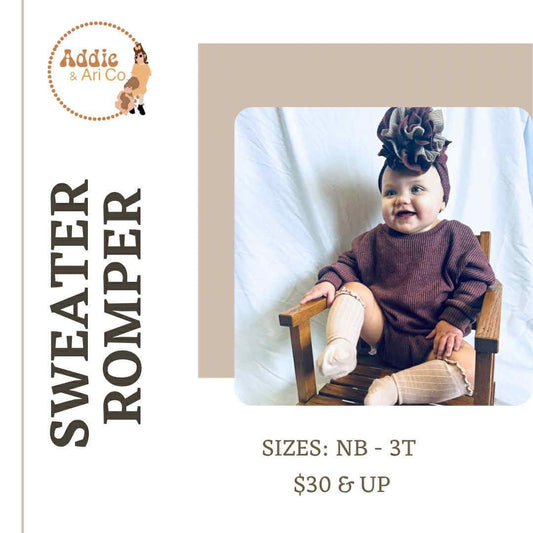Sweater Romper (long sleeve t-shirt romper)