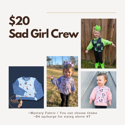 “Sad Girl” Crew / (Gender Neutral Style)