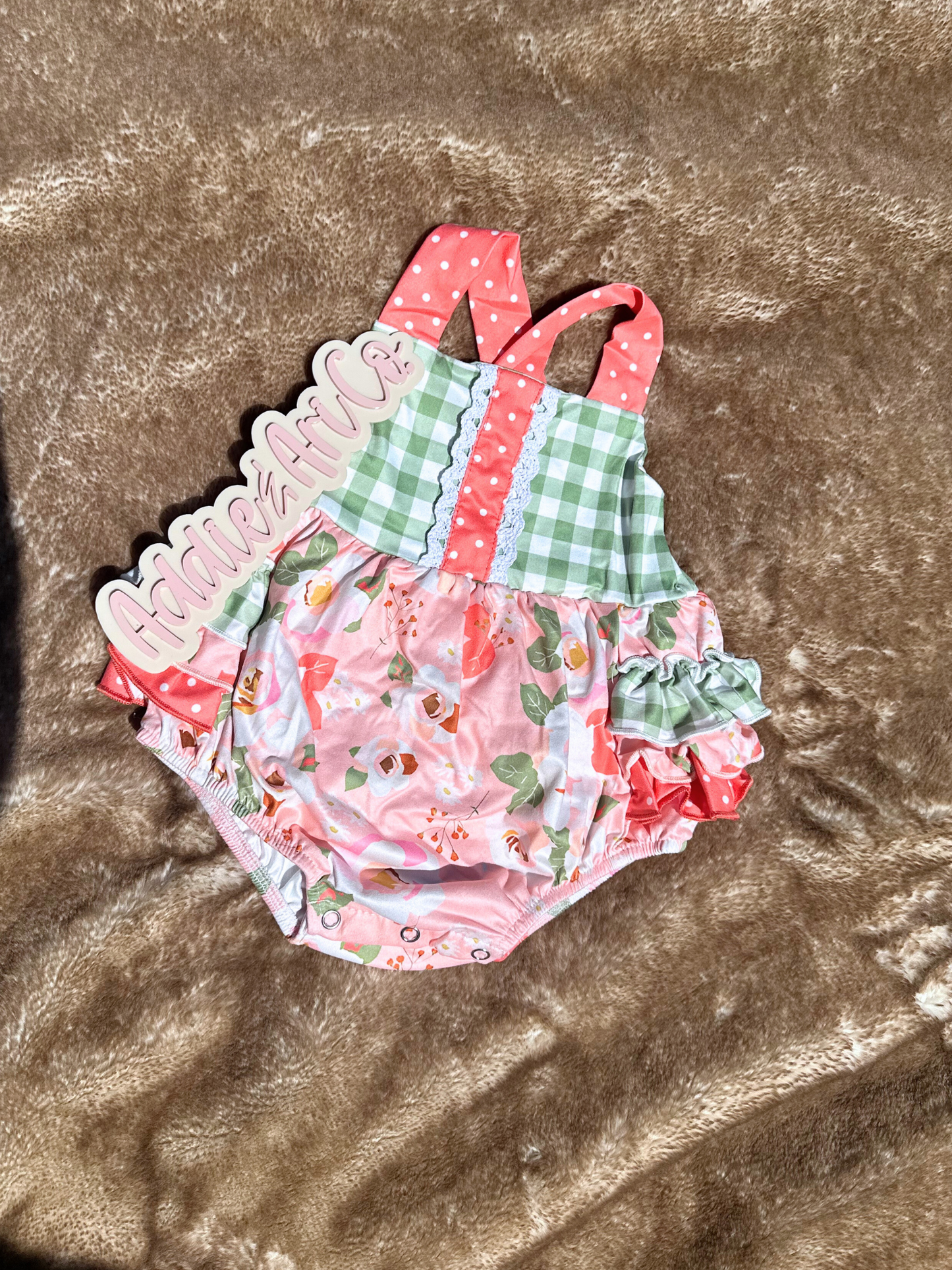 Floral ruffled romper