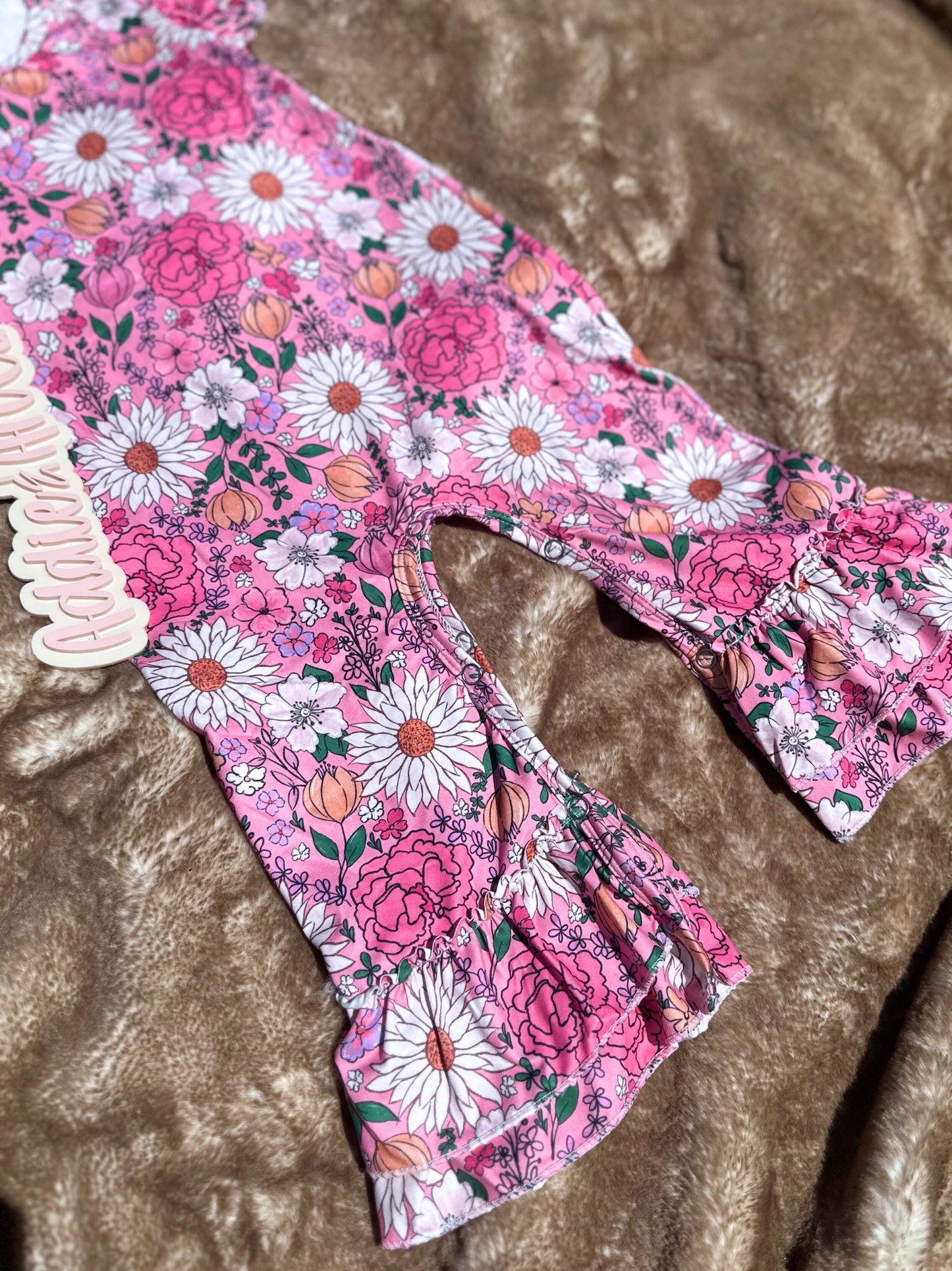 Floral ruffled jumper