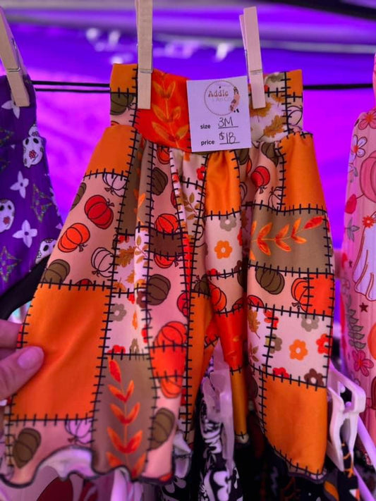 3M pumpkin collage flow pants