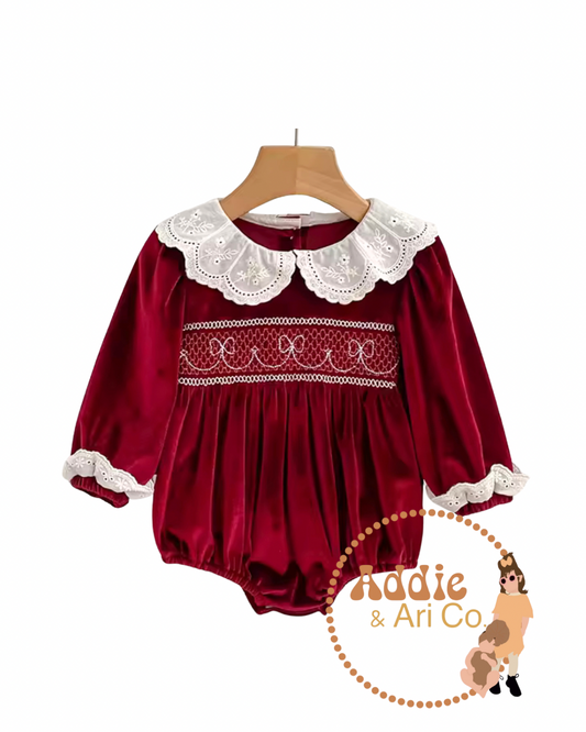 Romper Traditional (Velvet & Embroidered)