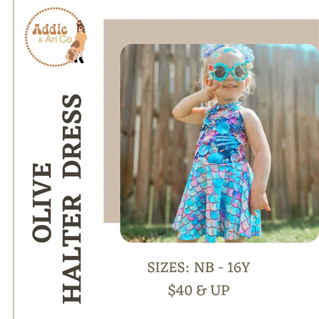 Olive Halter Dress ⚡️🌸