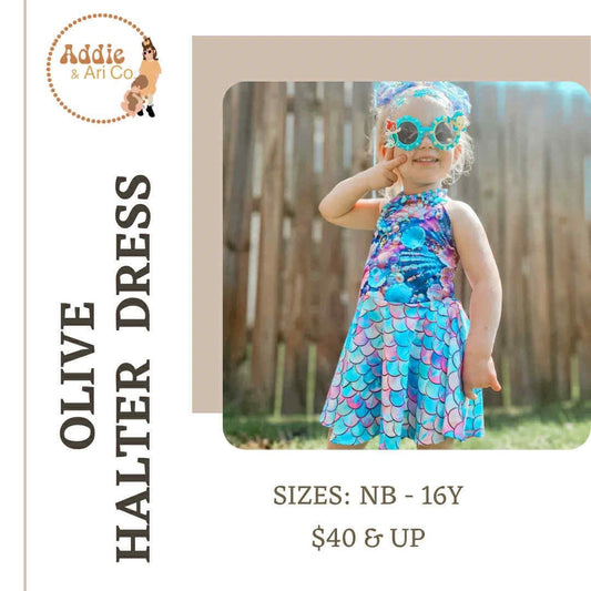 Olive Halter Dress ⚡️🌸