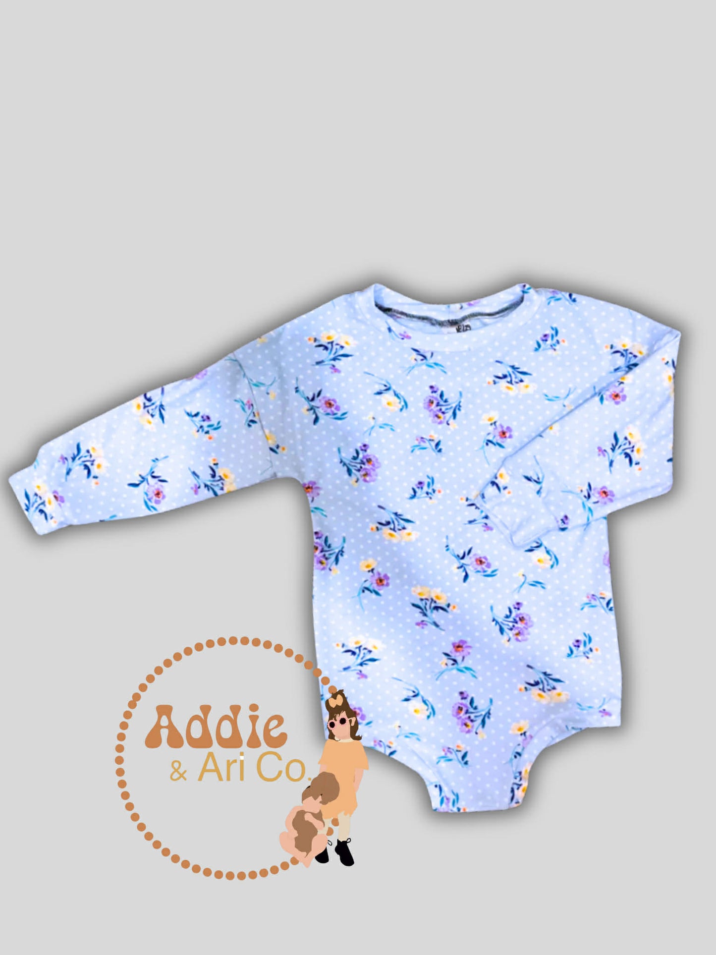 18/24 blue floral sweater romper