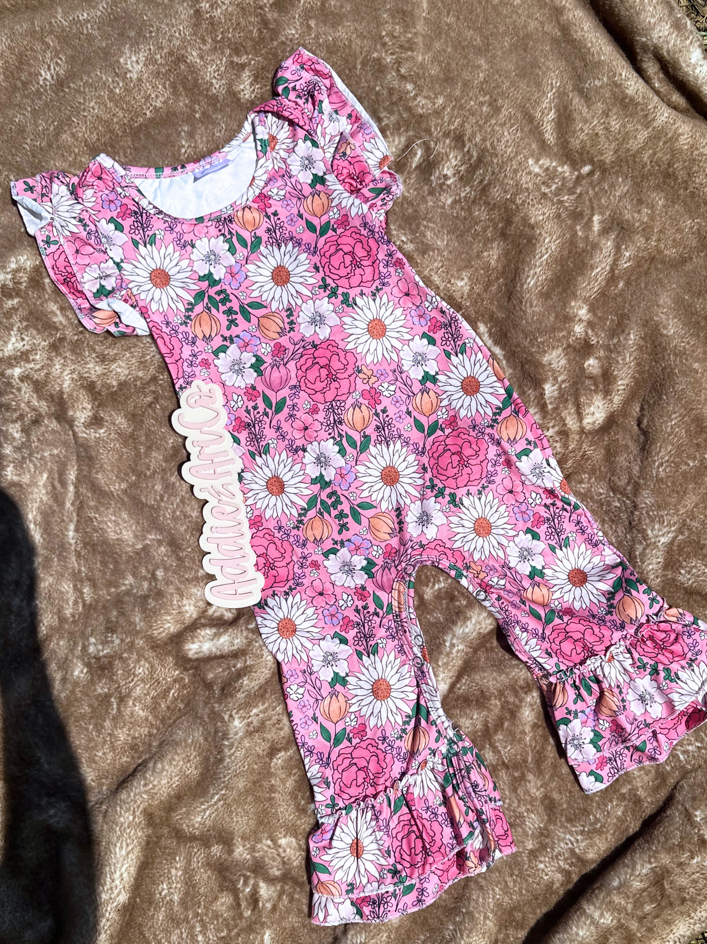 Floral ruffled jumper