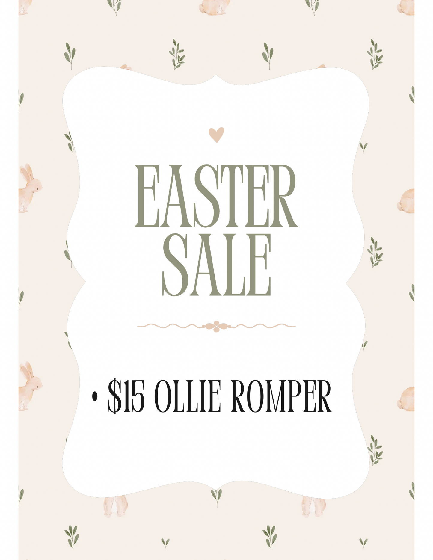 $15 Ollie Romper’s (Up to 4T)